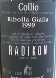 リボッラ・ジャッラ[1999]ラディコン【750ｍｌ】【自然派　イタリア　フリウリ　マセラシオンワイン】