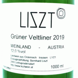 グリューナー・ヴェルトリーナー[2020]リスト（1000ml）【オーストリア　自然派　白ワイン】