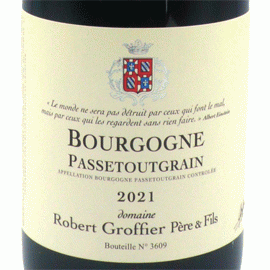 ブルゴーニュ・パストゥグラン[2021]ロベール・グロフィエ【フランス　ブルゴーニュ　赤ワイン】