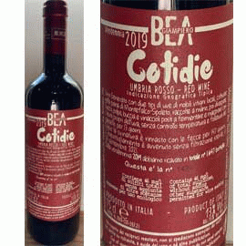 コティディエ[2019]ジャンピエロ・ベア（パオロ・ベア）【イタリア　ウンブリア　自然派　赤ワイン】