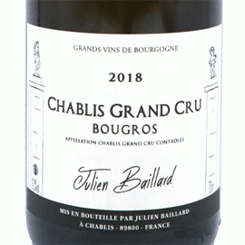 シャブリ・Grand・Cru・ブグロ[2018]ジュリアン・バイヤール【フランス　ブルゴーニュ　白ワイン】