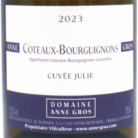 コトー・ブルギニヨン・ブラン[2023]アンヌ・グロ【フランス　ブルゴーニュ　白ワイン】