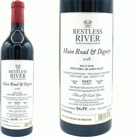 メイン・ロード＆ディグニティ・カベルネ・ソーヴィニョン[2018]レストレス・リヴァー【南アフリカ　ヘルマナス　赤ワイン】