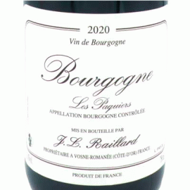 ブルゴーニュ・ルージュ・パキエ[2020]ジャン・ルイ・ライヤール【フランス　ブルゴーニュ　赤ワイン】