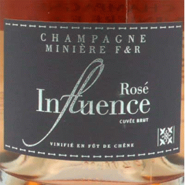 アンフリュアンス・ロゼ[NV]ミニエール【フランス　シャンパーニュ 自然派　泡ロゼ】