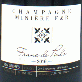 フラン・ド・ピエ[2018]ミニエール【フランス シャンパーニュ 自然派