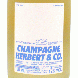 【お一人様1セットまで】キューヴ・イクス・2.0[2016]エルベール(1本＋他1本)合計2本セット【フランス　シャンパーニュ　自然派　泡白】