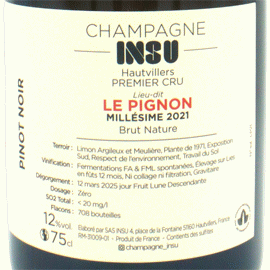 【5アイテム中どちらか1セットまで】ル・ピニョン[2021]アンス(1本＋他1本)合計2本セット【フランス　シャンパーニュ　白　泡】
